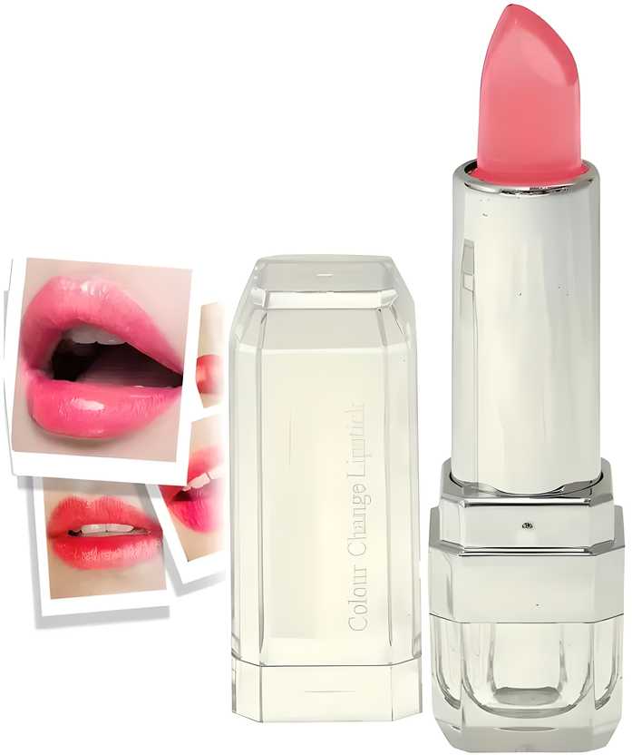 MYEONG Gold Glitter Color Change Gel Lipstick (Pink, 3.6